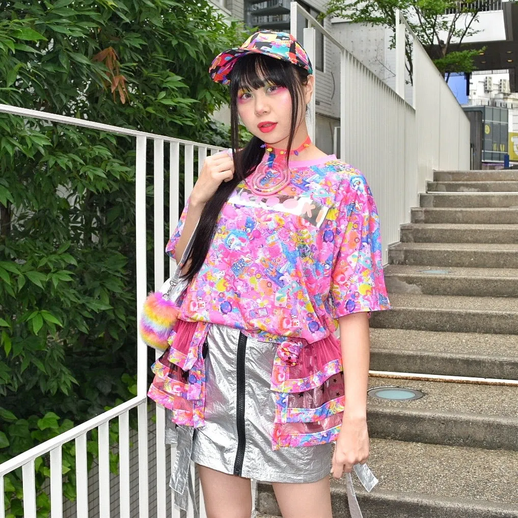 6% DOKIDOKI foil cut logo t-shirt