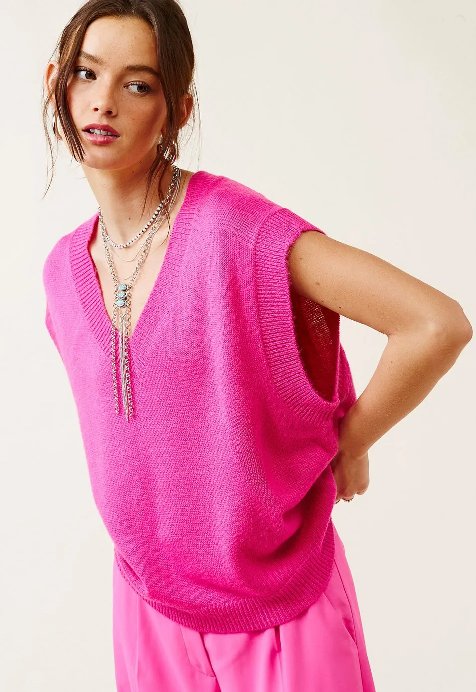 Barbie Pink Sweater Vest