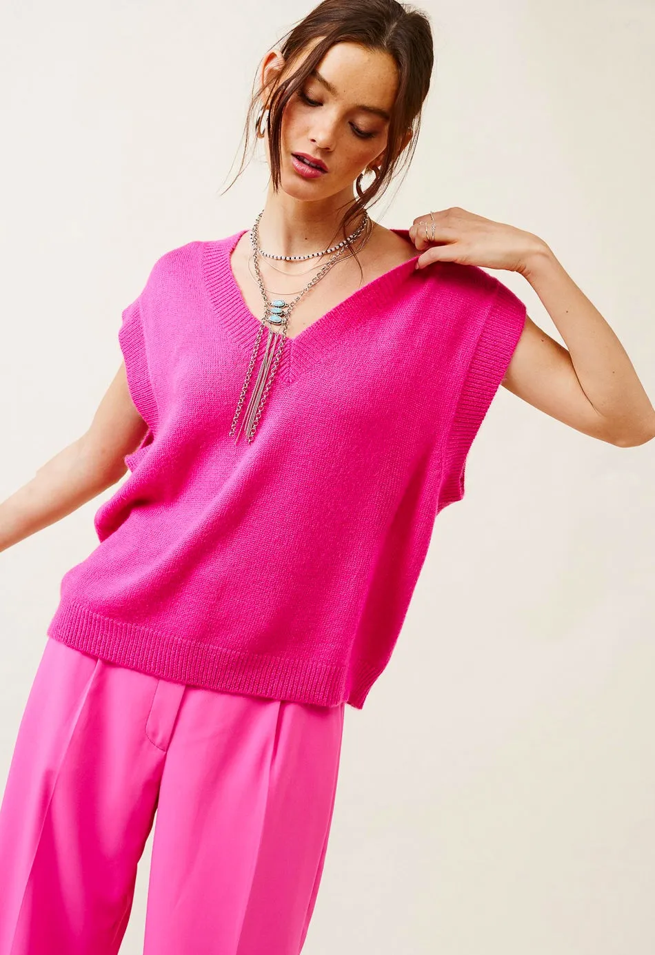 Barbie Pink Sweater Vest