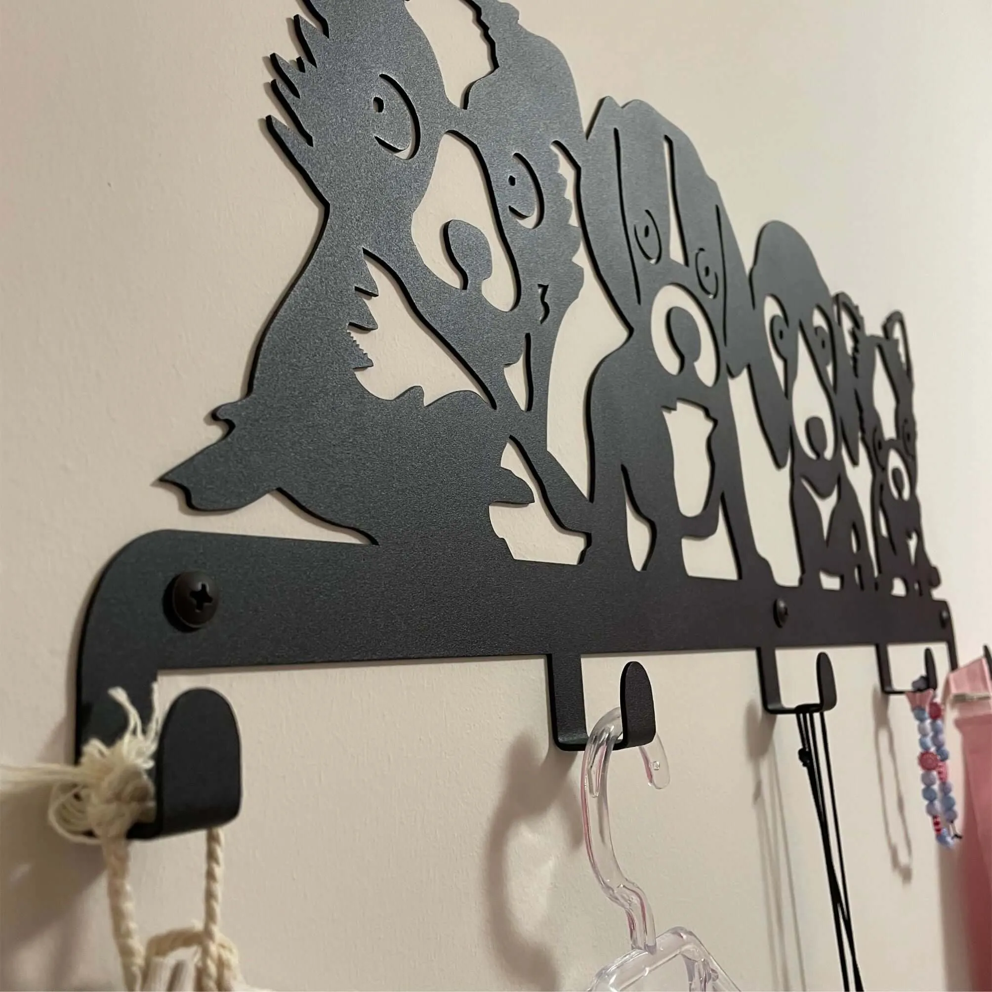 Dogs Metal Coat Rack, Wall Mount Hanger