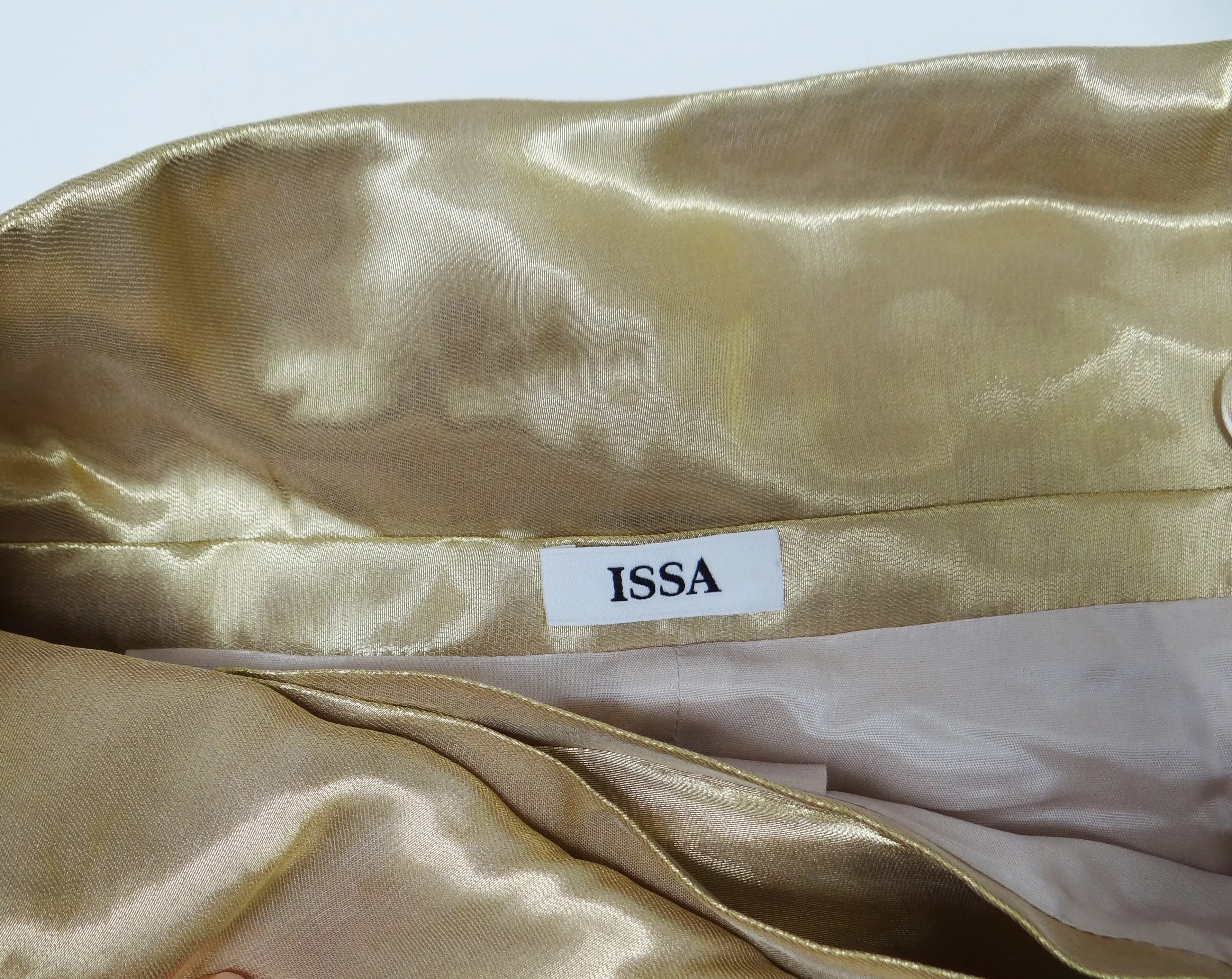Issa Liquid Gold Organza Wrap Skirt, UK8