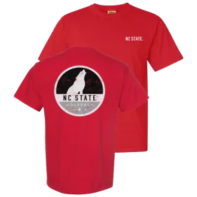 NC State Wolfpack Red Comfort Colors Howling Wolf Circle T-Shirt