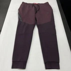 Nike Tech Fleece Slim Fit Port Wine Mens Sportswear Jogger Maroon Mens Size L