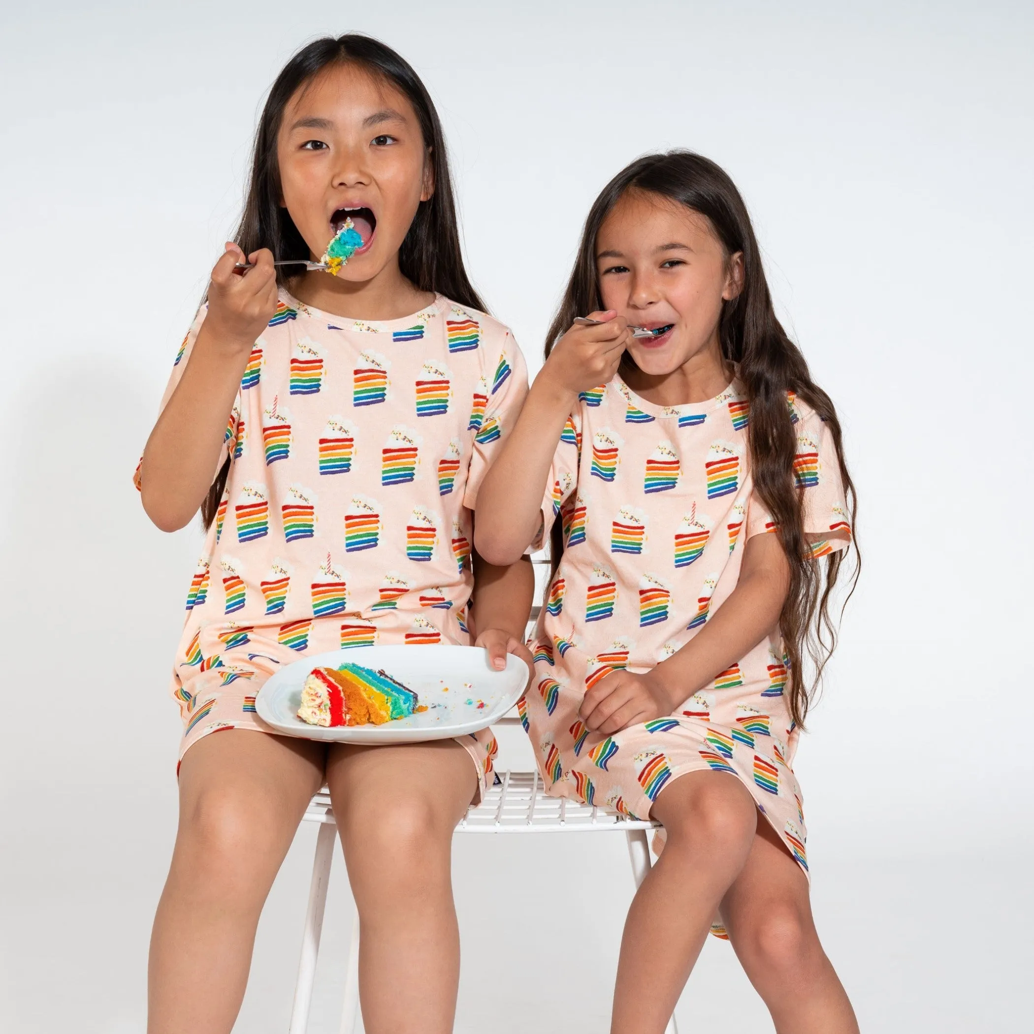 SNURK Rainbow Cake T-shirt Dress Kids