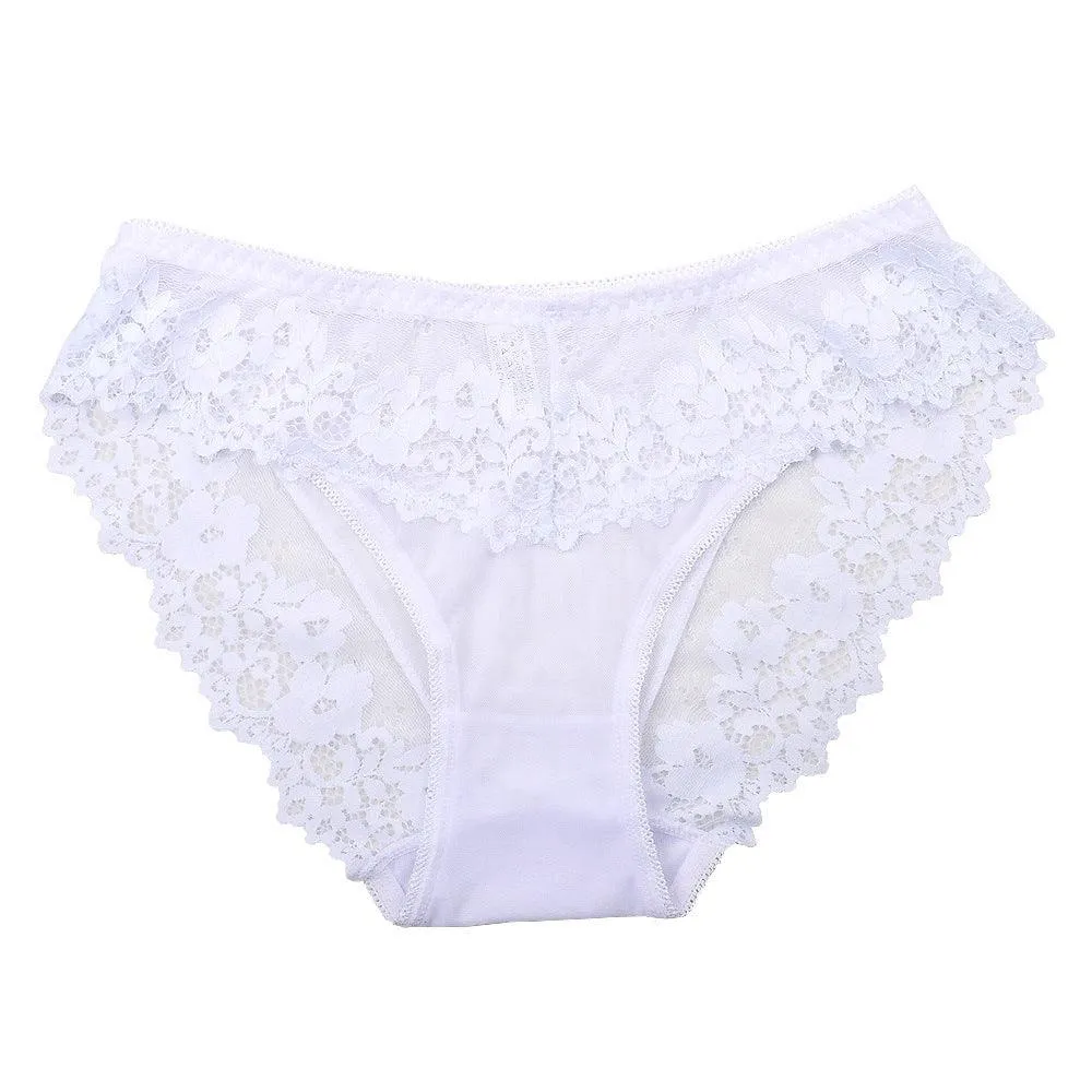 Women's Lace Nylon Underwear Plus Size Breathable And Transparent Mesh